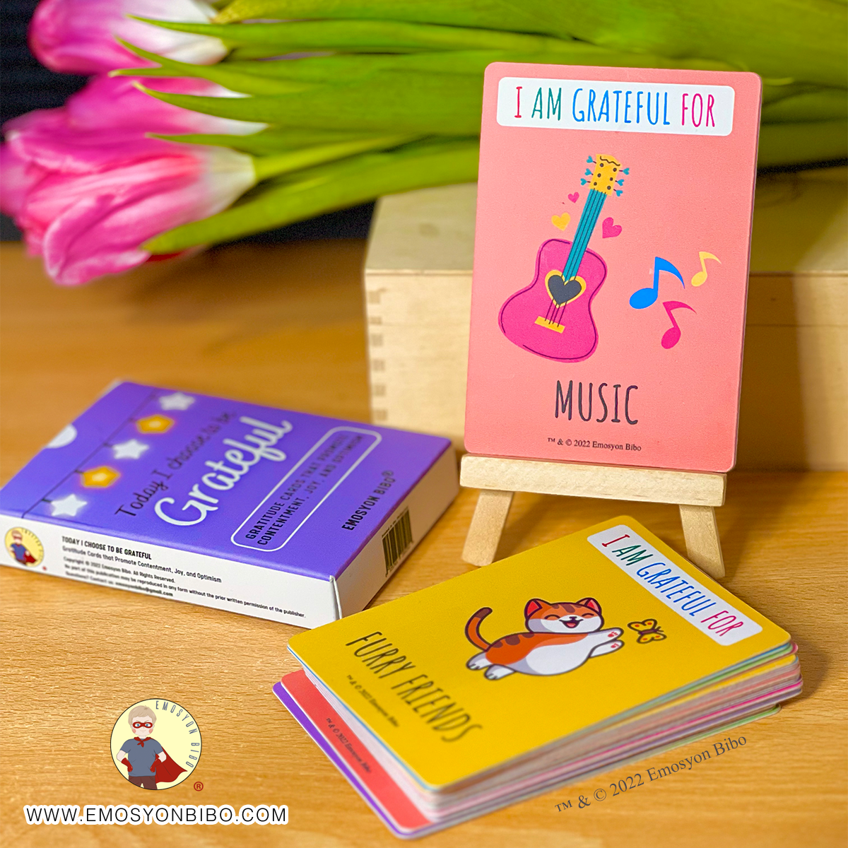 gratitude, gratitude cards, thankful cards, gratefulness cards,  emotional intelligence, socio-emotional learning, emotional literacy, parenting, calm parenting, emosyon bibo, gentle parenting, intentional parenting, emosyon bibo cards, feeling charts,
